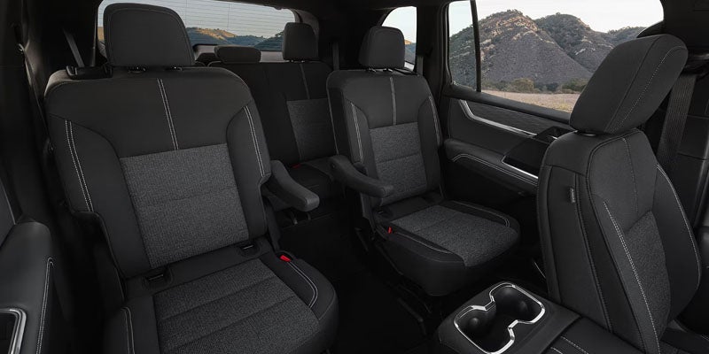 2026 GMC Acadia interior featuring spacious seating and flexible cargo space at Escamilla GMC